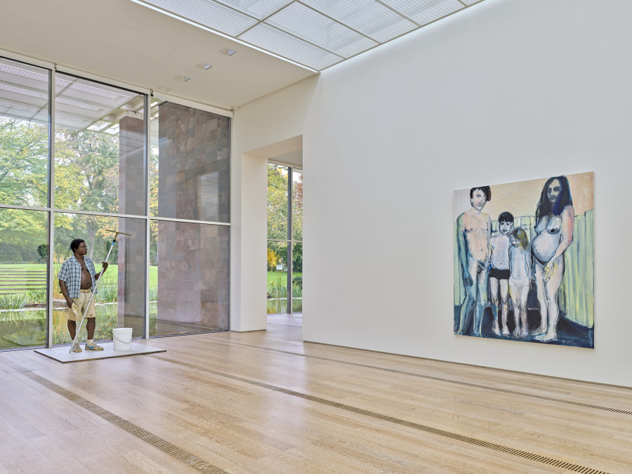 Installation view «Anniversary Exhibition – Special Guest Duane Hanson» at the Fondation Beyeler, Riehen/Basel, 2022 © The Estate of Duane Hanson/2022, ProLitteris, Zurich, Photo: Mark Niedermann