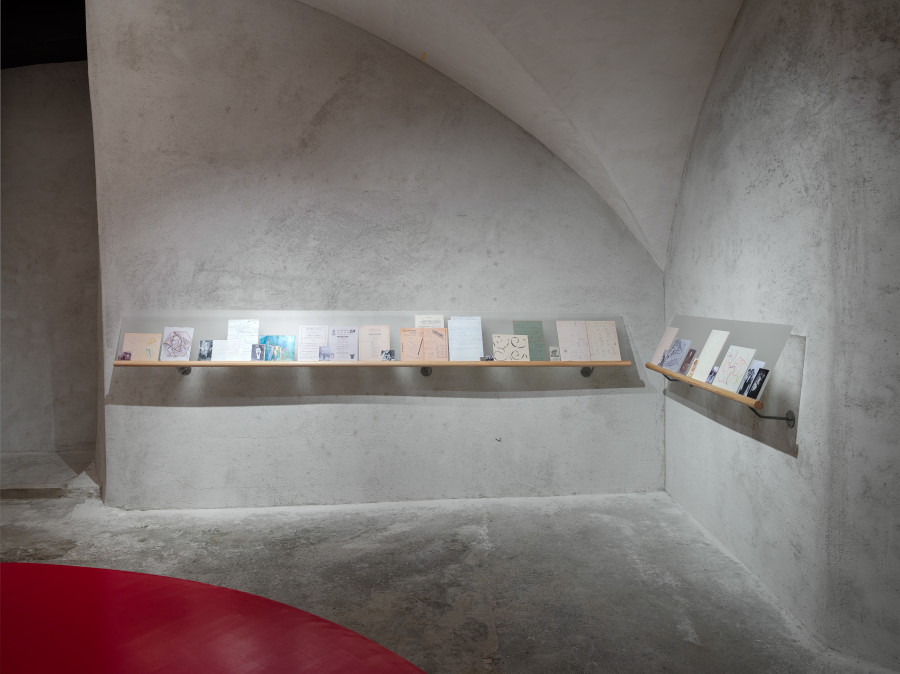 Exhibition view “Suzanne Perrottet. After Dada, After Dance,” Cabaret Voltaire 2025. Photo: Cedric Mussano. Courtesy: Suzanne Perrottet, Walter Schwabe / Fotostiftung Schweiz, Luise Schwabe / ProLitteris, Niklaus Stauss, Johann Adam Meisenbach, Tarren Johnson & Joel Cocks, Elaine Mitchener, New Kyd, Thibault Lac.