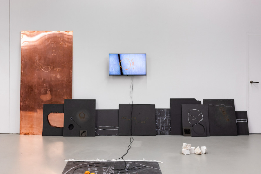 Exhibition view, Olivia Abächerli, the center and the other, Kunsthalle Luzern, 2023. Photo credit: Kilian Bannwart