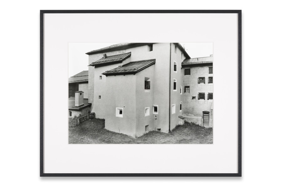 Exhibition view, Petra Wunderlich, Zuoz, 2021, Gelatin silver print on baryt paper, 42 x 60 cm (image) / 68 x 82 cm (frame), 2/5. Photo: Ralph Feiner, Courtesy of the artist and Galerie Tschudi