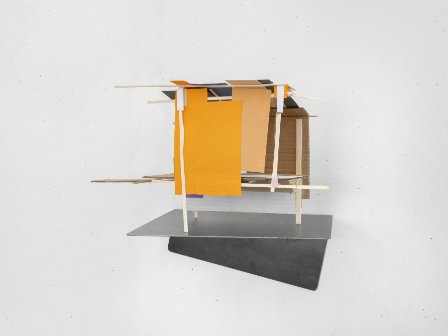 Maquette abandonnée No 2, 2020, wood, cardboard, paper, 22 x 40 x 21 , © Julien Gremaud. Courtesy of the artist and Heinzer Reszler gallery.