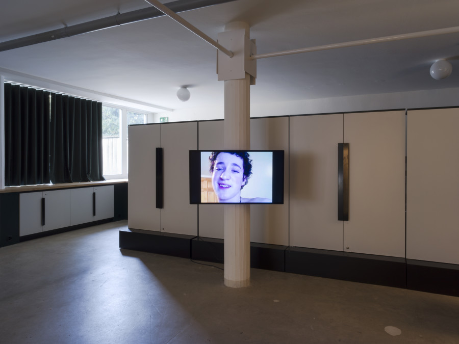Tourism, Kunsthaus Glarus, 2021, installation view. Richard Sides, Invisible World, 2016, 5-channel video on monitor (color, sound), drain pipes, 22:52 min, dimensions variable, Courtesy the artist and Carlos/Ishikawa, London. Photo: CE