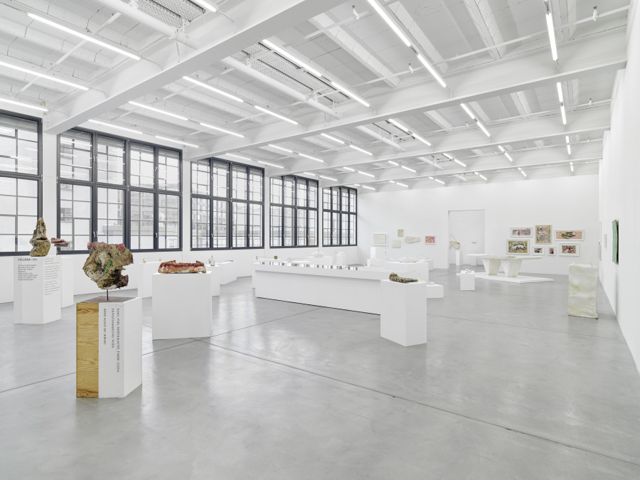 Installation view, Franz West, Die frühen Werke / Early Works, Galerie Eva Presenhuber, Maag Areal, Zurich, 2025. © Archiv Franz West © Estate Franz West. Courtesy the artist and Galerie Eva Presenhuber, Zurich / Vienna. Photo: Stefan Altenburger Photography, Zürich