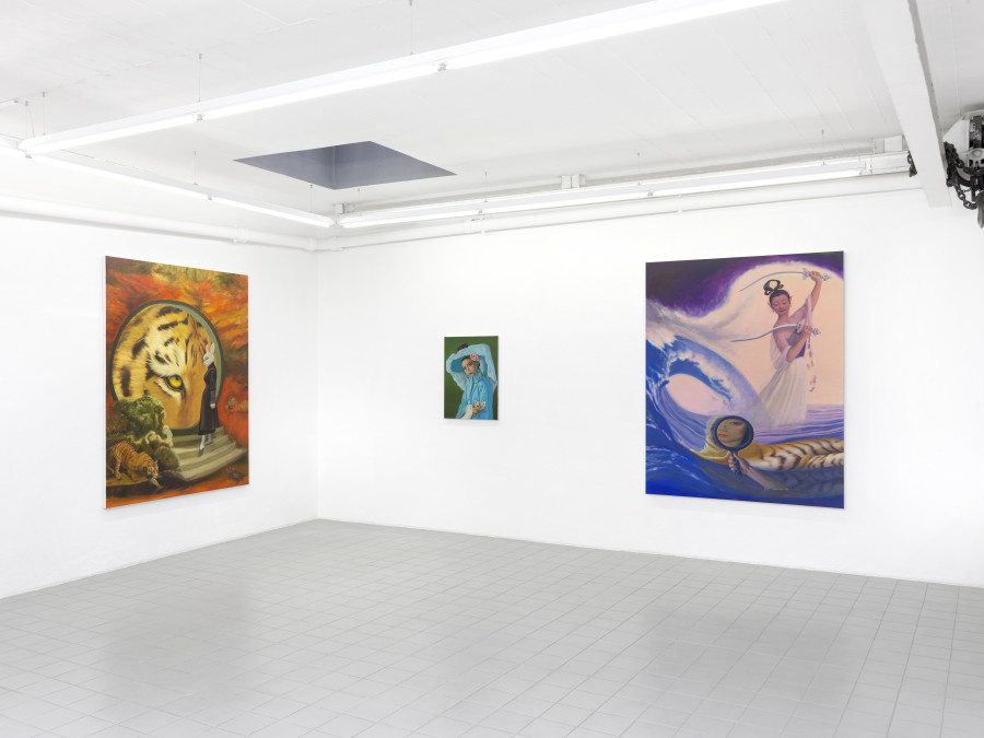 Lian Zhang: The Rabbit Who Hunts Tigers, Exhibition view, 2023, Photo : Annik Wetter, Courtesy the artist and Sebastien Bertrand Gallery.