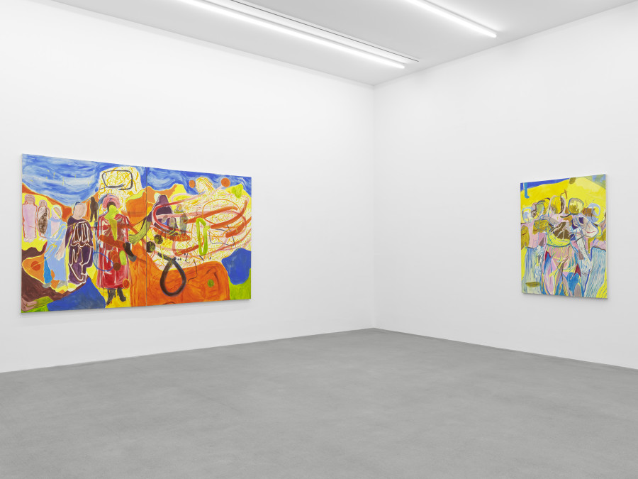 Installation view, Chemu Ng'ok, Echoes, Galerie Eva Presenhuber, Waldmannstrasse, Zurich, 2024 © Chemu Ng'ok. Courtesy the artist and Galerie Eva Presenhuber, Zurich / Vienna. Photo: Stefan Altenburger Photography, Zürich