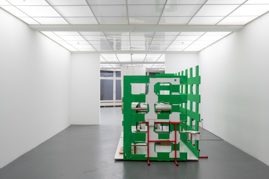 Nicolas Sarmiento, Live reduction, 2022. Installation view Kunsthaus Baselland 2022. Photo: Finn Curry