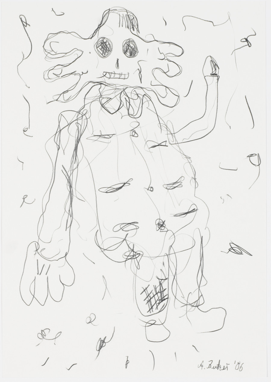 André Butzer, Untitled 2006, pencil on paper, 59,4x43cm. Image courtesy and copyright Livie Fine Art