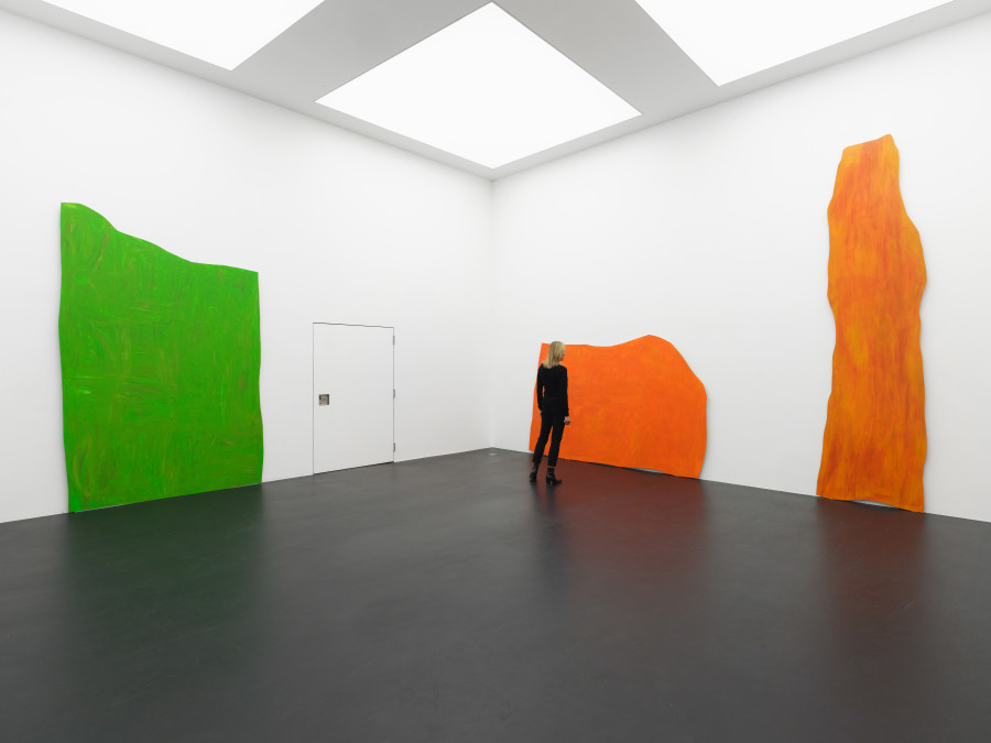 Exhibition view, Imi Knoebel, Standing paintings, von Bartha, 2021-2022. Courtesy von Bartha & The Artist, Photo: Conradin Frei