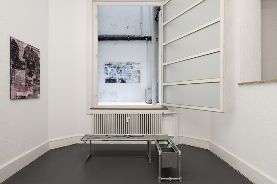 Installation view, Rafal Skoczek, Driftworks, Galerie Oskar Weiss, Zürich, 2025. Photo credit: Gina Folly