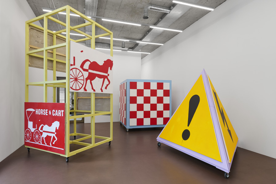 Installation view, Merlin Carpenter, Warning Signs, Karma International, 2026, Zurich, photo© Flavio Karrer