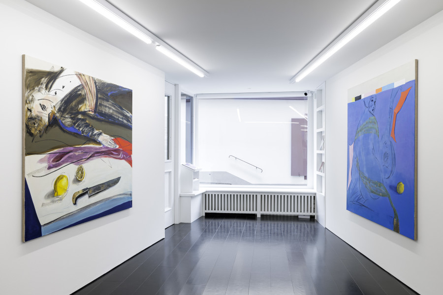 Installation view, Ella Kruglyanskaya, Backgrounds, Contemporary Fine Arts CFA, Basel, 2025. Courtesy Contemporary Fine Arts. Photo credit: Gina Folly