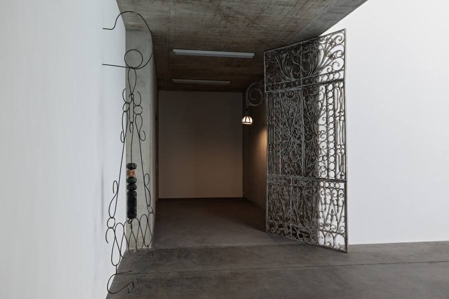 Sofía Salazar Rosales, Fue a lo mejor la impaciencia de tanto esperar tu llegada, mas no sé, no sé decirte como fue, 2025; En La Habana o en Nuevayol, 2026; Gesture: drawings of fear, sensuality, and walls, 2026. Courtesy of the artist and ChertLüdde, Berlin. Ausstellungsansicht / Installation view Kunsthaus Baselland 2026. Foto / Photo: Gina Folly © Kunsthaus Baselland