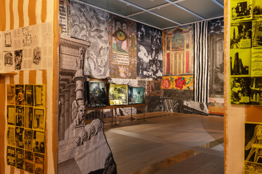 Monster Chetwynd, The Trompe l’oeil Cleavage. Installation view Kunsthaus Zürich, 2025. Photo: Franca Candrian, Kunsthaus Zürich, © Monster Chetwynd