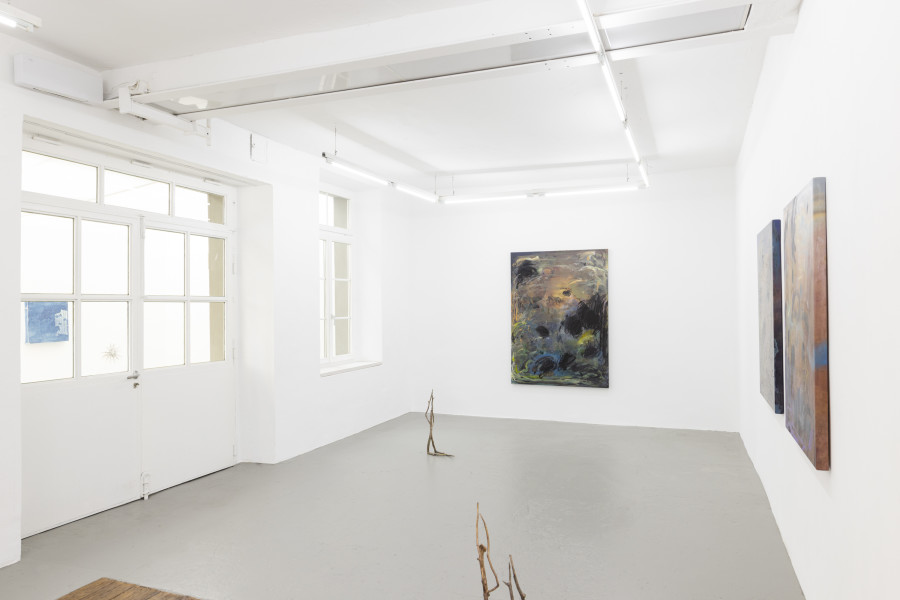 Installation view, Elements of Time, Maya Hottarek, Barbara Davi, Michele Gabriele & Krištof Kintera, KALI Gallery, 2024.