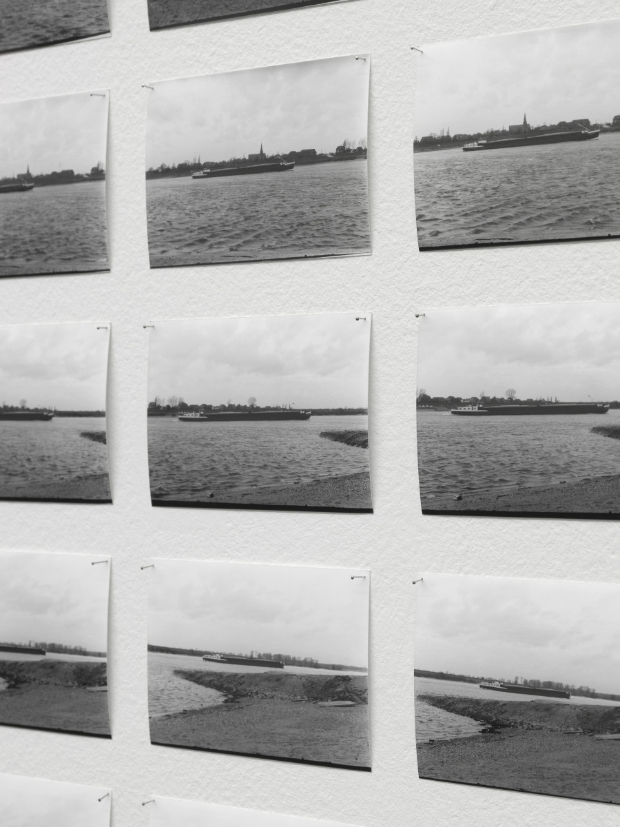 Hans-Peter Feldmann, Zeit Serie, Schiff auf dem Rhein (Detail), 1970s, 35 b/w photographs, 10 x 15 cm