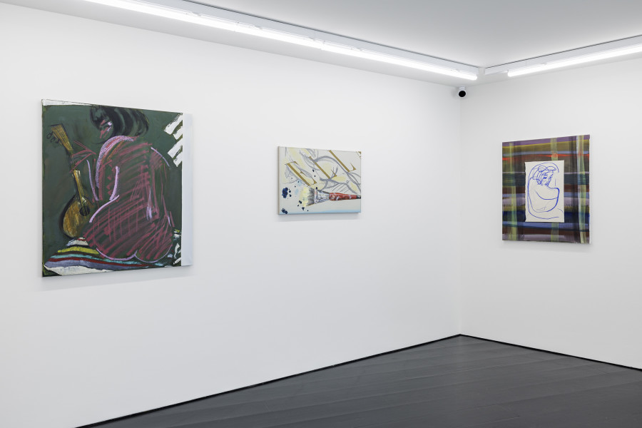 Installation view, Ella Kruglyanskaya, Backgrounds, Contemporary Fine Arts CFA, Basel, 2025. Courtesy Contemporary Fine Arts. Photo credit: Gina Folly