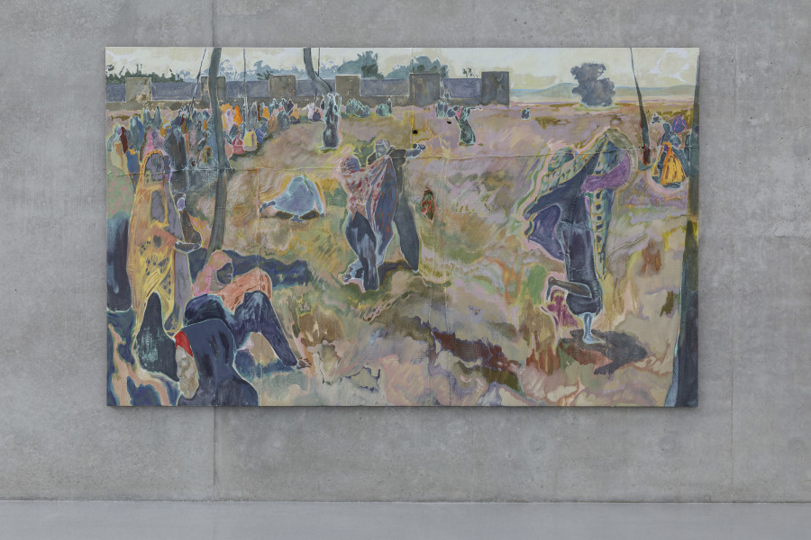 Michael Armitage, Exorcism, 2017, Installation view second floor Kunsthaus Bregenz, 2023. Photo: Markus Tretter, Courtesy of the artist and Harry G. David Collection. © Michael Armitage, Kunsthaus Bregenz