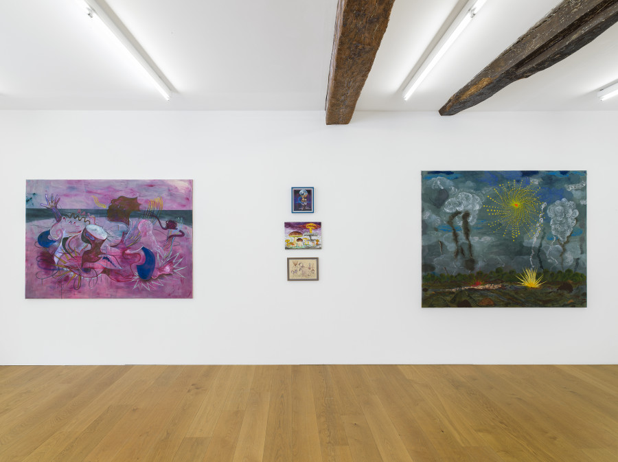 Sarah Lehnerer, casting on, installation view at Kirchgasse Gallery, 2022 / Photo: Cedric Mussano / Courtesy: the artist and Kirchgasse Gallery