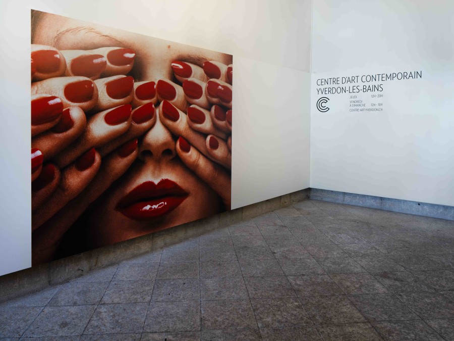 Exhibition view, SUNGLASSES AT NIGHT, Guy Bourdin, Centre d'Art Contemporain Yverdon-les-Bains (CACY), 2024. Photo credit: Anne-Laure Lechat