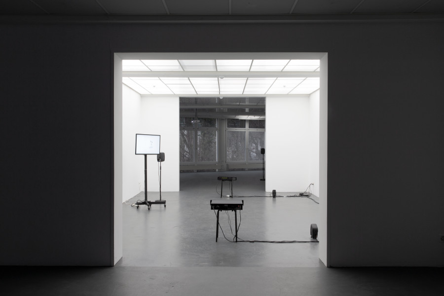 Stefan Karrer, !Ping / Vs., 2020. Courtesy the artist. Installation view Kunsthaus Baselland 2020. Photo: Gina Folly