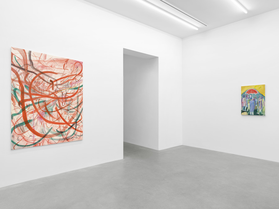 Installation view, Chemu Ng'ok, Echoes, Galerie Eva Presenhuber, Waldmannstrasse, Zurich, 2024 © Chemu Ng'ok. Courtesy the artist and Galerie Eva Presenhuber, Zurich / Vienna. Photo: Stefan Altenburger Photography, Zürich