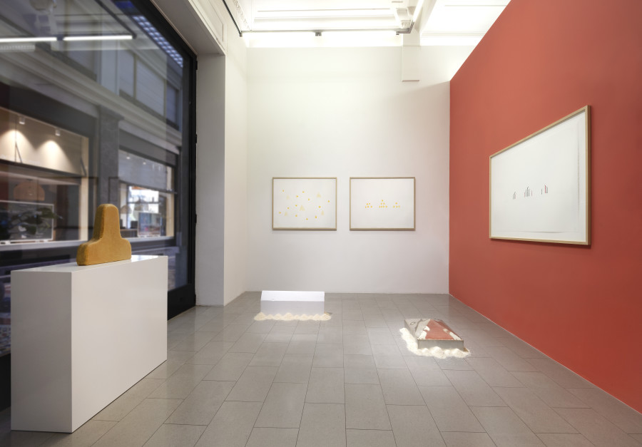Installation view della mostra di Wolfgang Laib, Buchmann Lugano, 2023-2024, Courtesy Buchmann Lugano e l’artista, foto: Antonio Maniscalco.