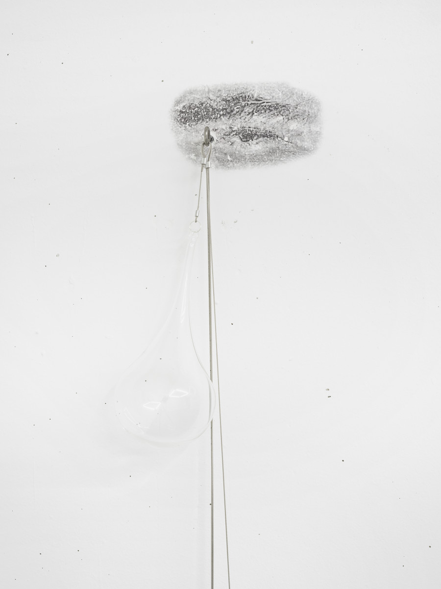 Giovanna Belossi, Good by to them, he had to go, 2022, transfer, wire, metal, glass, All Stars, Lausanne — Picture © Julien Gremaud