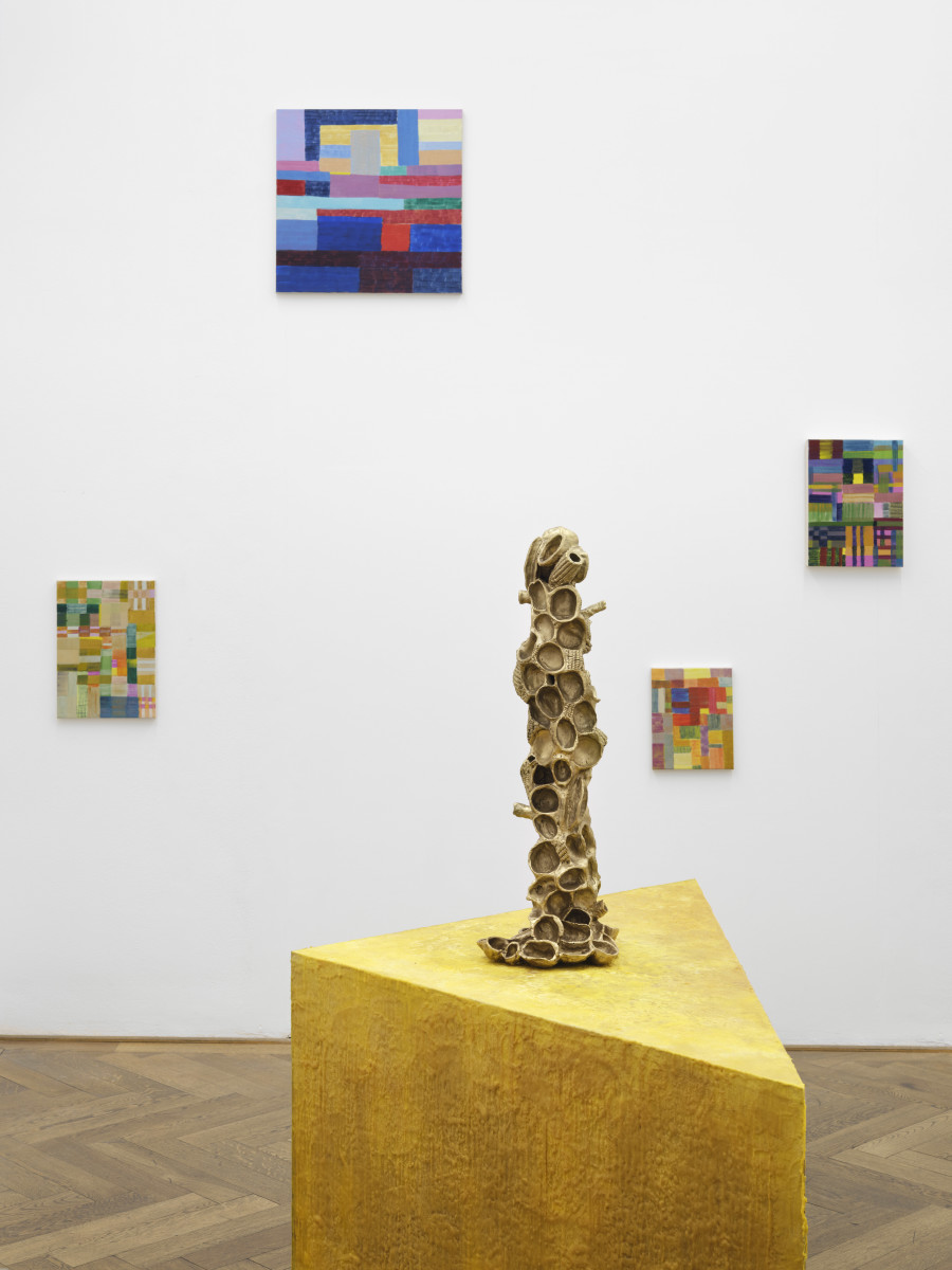 Diambe, Bees beings beans, exhibition view, Kunsthalle Basel, 2026, photo: Philipp Hänger / Kunsthalle Basel
