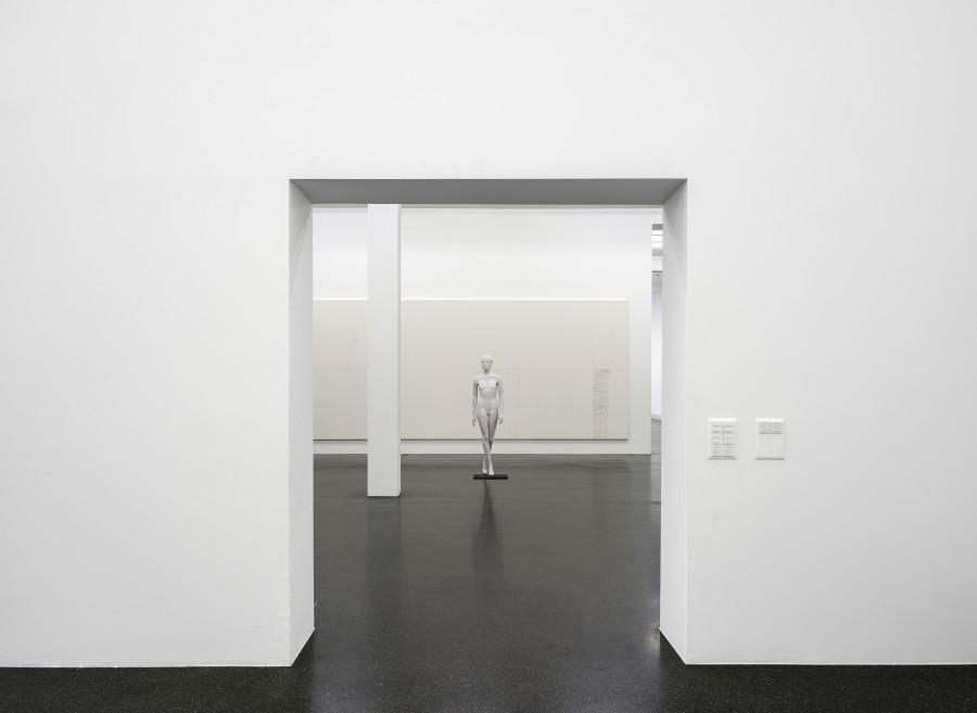 Installation view, Alvin Baltrop, Wade Guyton, Heimo Zobernig, Galerie Francesca Pia, Zurich, 2022. Photo: Cedric Mussano