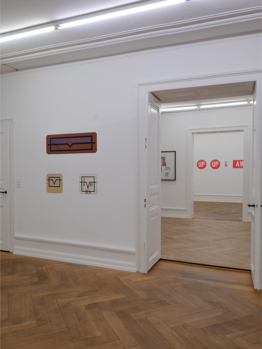 Exhibition view, Lawrence Weiner, AS LONG AS IT LASTS, Mai 36 Galerie, 2022.