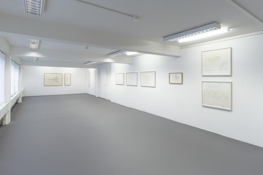 Exhibition view, Max Neuhaus, Sound Drawings, suns.works, 2022.