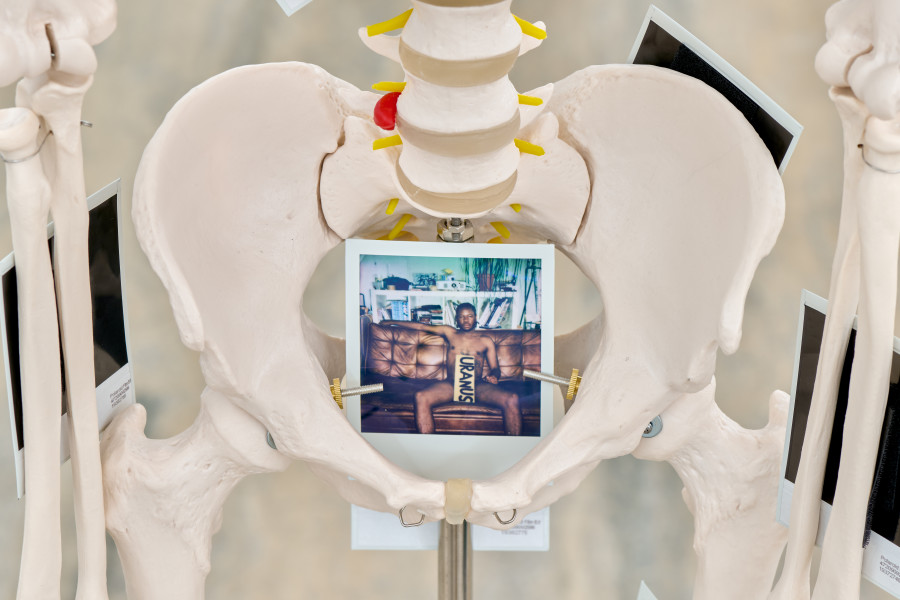 Exhibition view, Chris Lovasoa Kauffmann, Mammoth steps. One for Kevin, two for Lisa, Halle Nord, Geneva, 2025. Photo credit: © Thomas Maisonnasse / Halle Nord, 2025