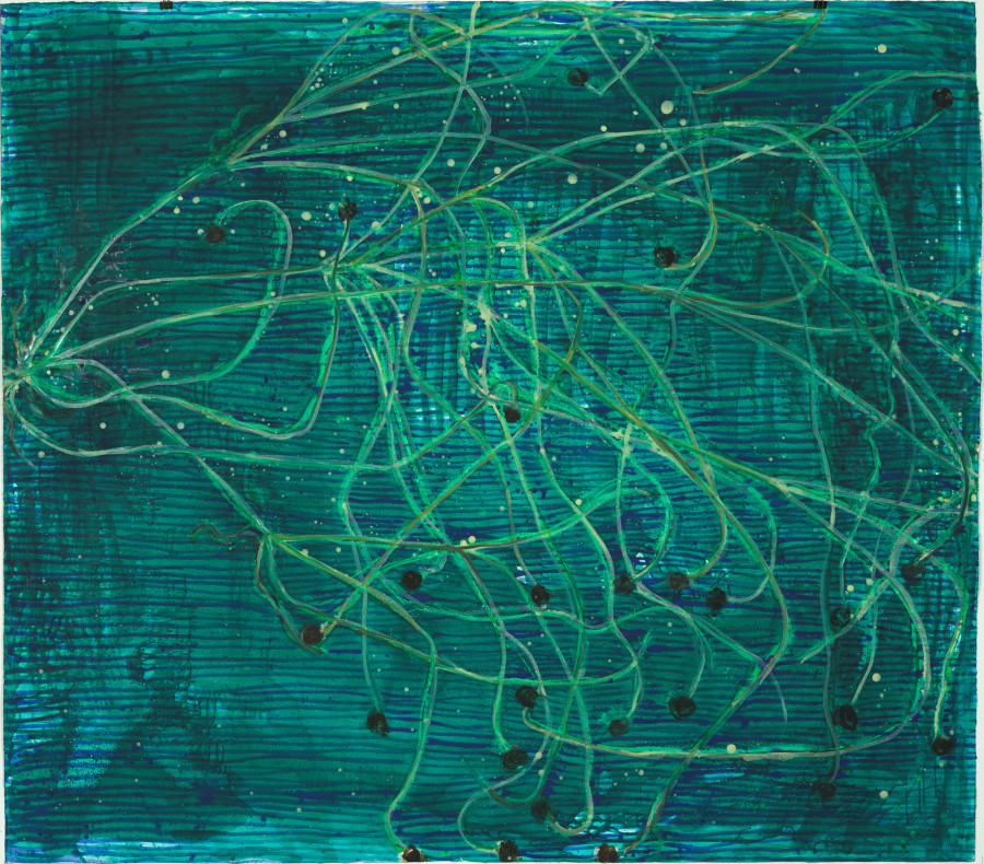 Lisa Hoever, Ohne Titel / Untitled, 2021, Öl auf Papier / oil on paper, 132 x 148 cm, Besitz der Künstlerin / collection of the artist © Lisa Hoever