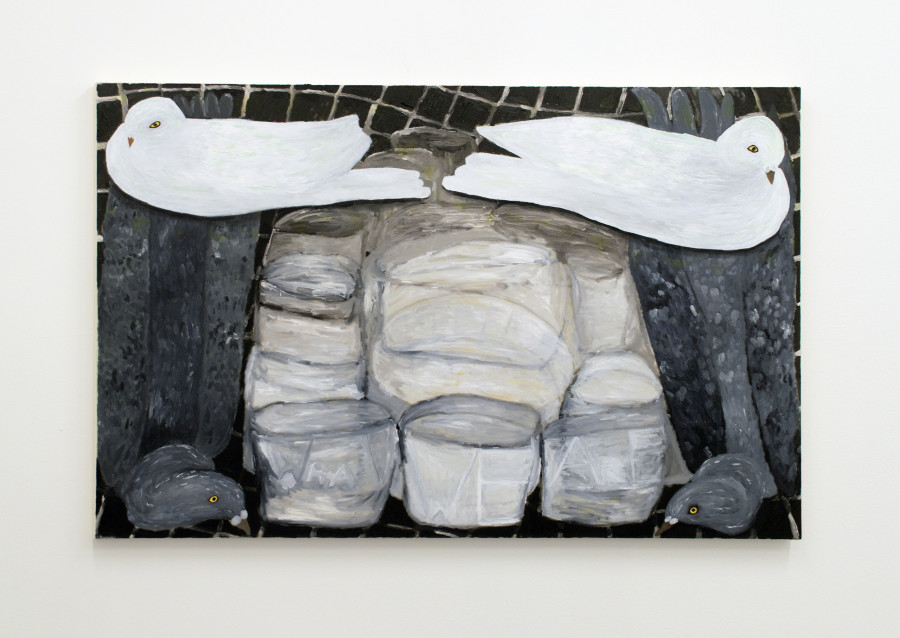 Maxi Ehrenzeller — « Four Pigeons and What We Are », Ausstellungsansicht / Installationsansicht / vue d’installation / installation view Kunsthaus Biel Centre d’art Bienne 2026. Courtesy of Le Fond de l’Air and all pictures by Le Fond de l’Air