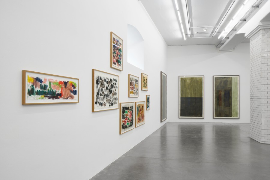 Installation view, ‘Günther Förg. Arbeiten auf Papier / Works on Paper / Oeuvres sur Papier: 1975 – 2009’ at Hauser & Wirth Zurich, Limmatstrasse, 27 September – 20 December 2024 © Estate Günther Förg, Suisse / 2024, ProLitteris, Zurich. Courtesy Estate Günther Förg and Hauser & Wirth. Photo: Jon Etter