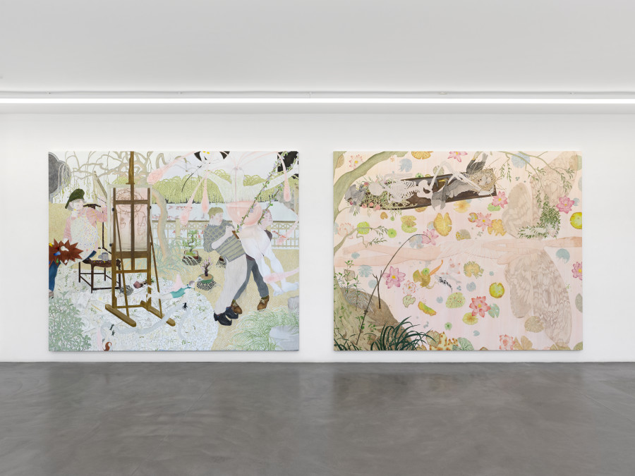 Installation view, Ding Shilun, Spectres in Rehearsal, Bernheim Gallery, Zürich, 2026. Courtesy of the Artists and Bernheim Gallery, Zurich. Credit Photo: Annik Wetter