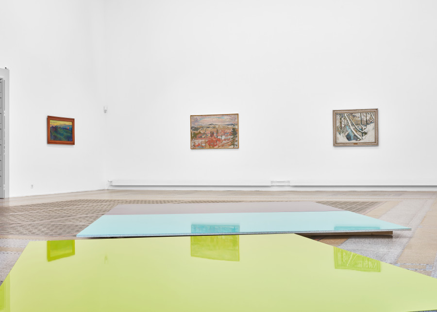 Exhibition view, Adrian Schiess, Aucune idée, Musée des beaux-arts de La Chaux-de-Fonds, 2024-2025. Photo credit: Gaspard Gigon