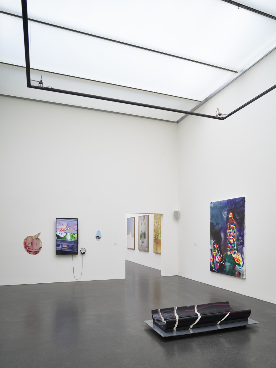 Exhibition view, zentral!, Andrea Ricklin, Andrea Gwerder and Rebekka Steiger, Kunstmuseum Luzern, 2023-2024. Photo: Marc Latzel