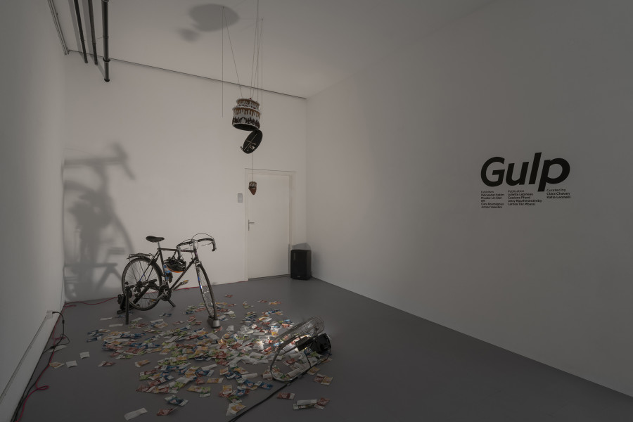Gulp, installation view at La Rada, Locarno, 2023. Courtesy of the artists and La Rada, Locarno. Photography by Riccardo Giancola