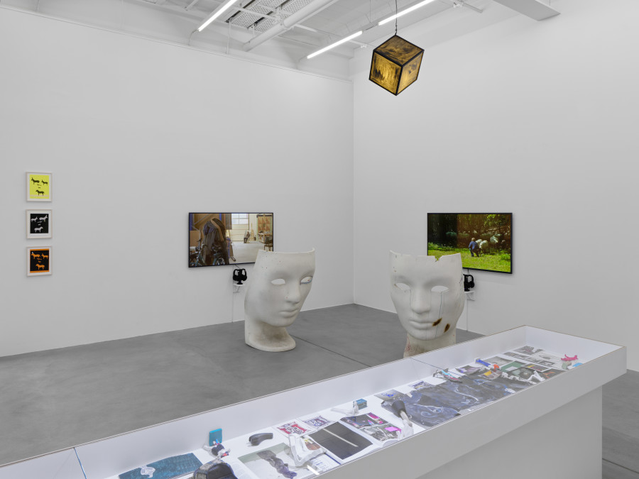 Installation view, Valentin Carron, The Slope (Works 2005–2026), Galerie Eva Presenhuber, Maag Areal, Zurich, 2026. © Valentin Carron. Courtesy the artist and Galerie Eva Presenhuber, Zurich / Vienna. Photo: Stefan Altenburger Photography, Zürich