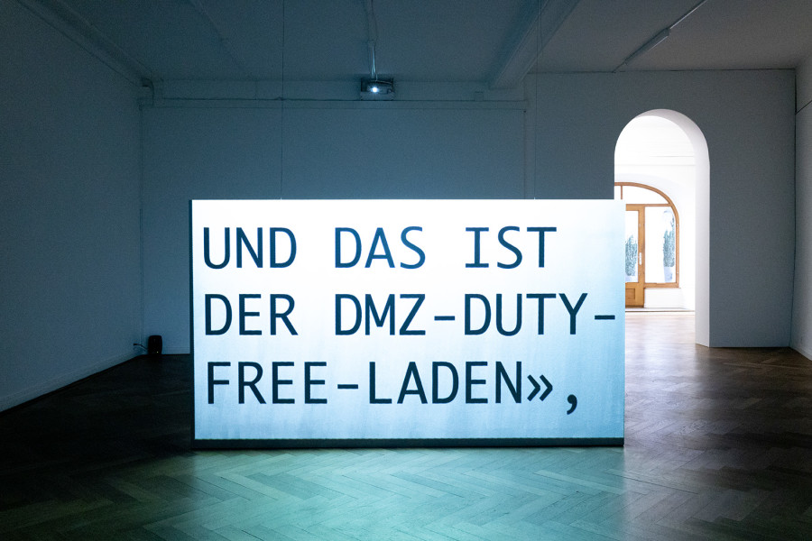 Installation view, MISS DMZ, Young-Hae Chang Heavy Industries, KRONE COURONNE, 2024. Credit © Jerlyn Heinzen