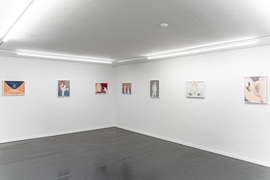 Exhibition views, Adam Cruces: Pastels, Blue Velvet, Zürich, Swiss, 2026. Photo: Adam Cruces