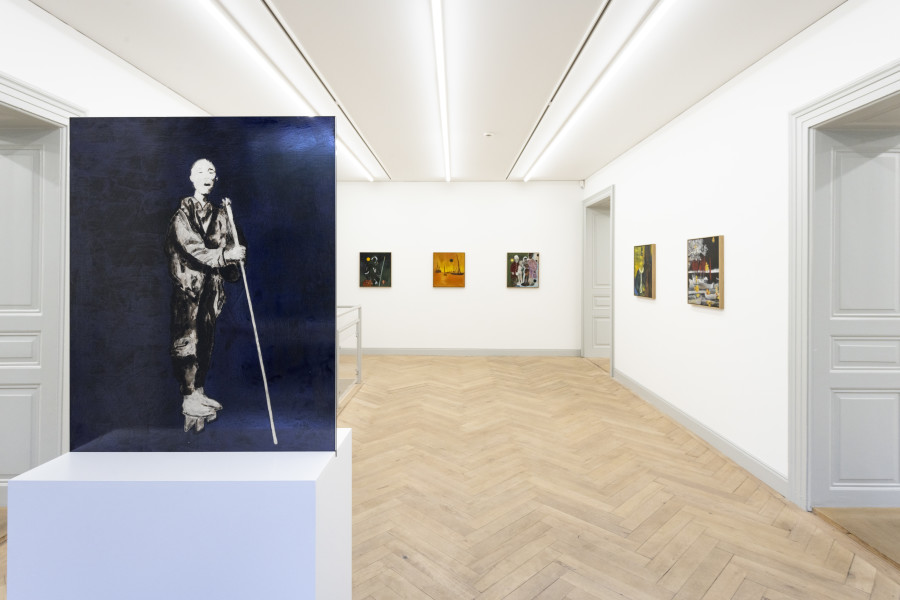 Exhibition view, Uwe Wittwer: The Blind Singer Leads the Way, Galerie Peter Kilchmann, Zurich, Switzerland, 2024. Courtesy the artist and Galerie Peter Kilchmann, Zurich/Paris. Photo: Sebastian Schaub