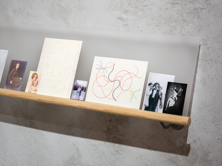 Exhibition view “Suzanne Perrottet. After Dada, After Dance,” Cabaret Voltaire 2025; ballet-barre presentation with facsimiles from Kunsthaus Zürich, the SAPA Foundation, the Archivio di Stato Bellinzona (Estate Harald Szeemann), and the Arp Foundation e.V., Berlin/Rolandseck. Courtesy: Suzanne Perrottet, Walter Schwabe / Fotostiftung Schweiz, Luise Schwabe / ProLitteris, Niklaus Stauss, Johann Adam Meisenbach, Tarren Johnson & Joel Cocks, Elaine Mitchener, New Kyd, Thibault Lac.