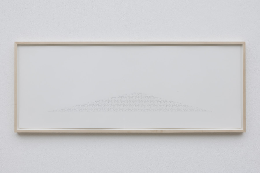 Jay Chung & Q Takeki Maeda, Groats, 2024 Bleistift auf Baumwollpapier / Pencil on cotton paper 55 x ~137 cm. Courtesy the artists. Photo: Gina Folly