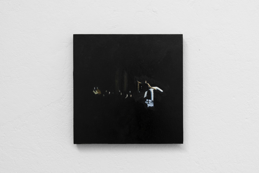 DonChristian Jones, DCJ in Morgan’s Light at Hauser & Wirth LA 2023, 2024, Oil on wood, 35.5 × 35.5 × 4cm. Photo credits: marytwo