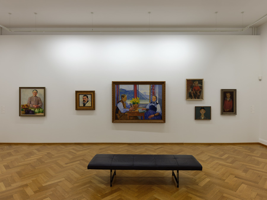 Exhibition view, City-Country-River, Gustav Stettler in Dialogue With The Collection, Kunstmuseum Thun, 2024.