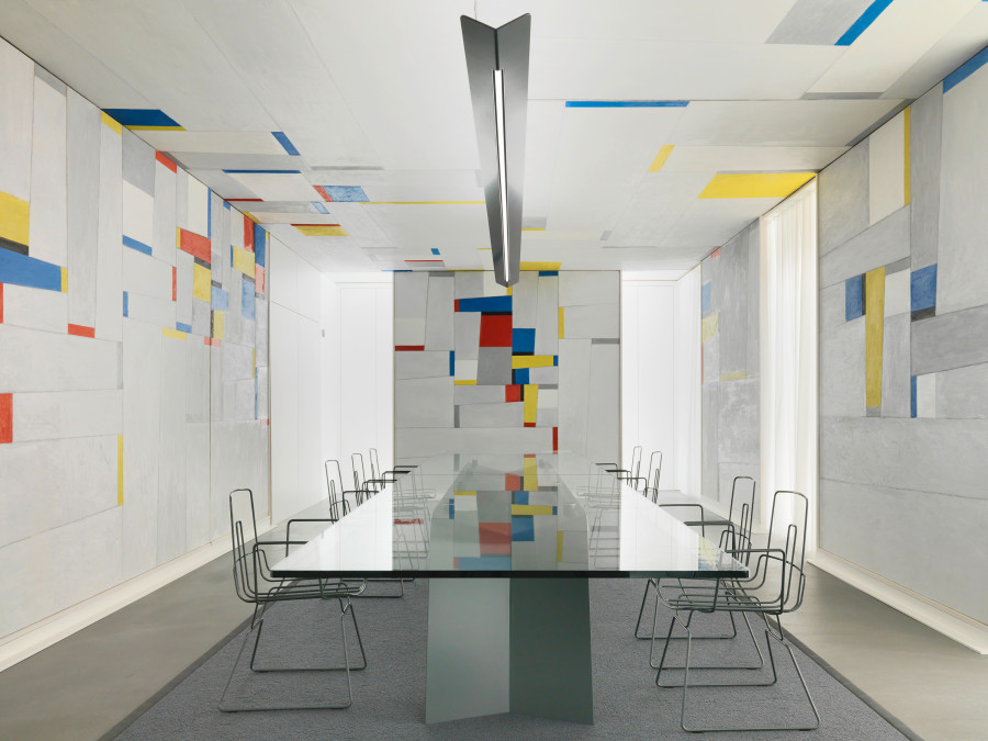 Fritz Glarners “Rockefeller Dining Room” revisited by Alfredo Häberli. Installation view Museum Haus Konstruktiv, 2016. Photo: Stefan Altenburger