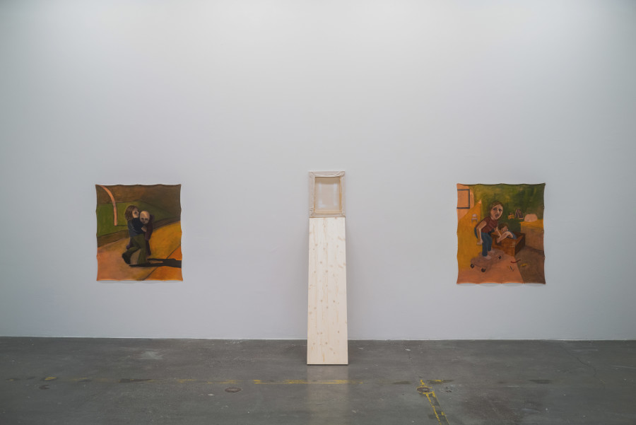 Exhibition view, Surely Tomorrow, Hugo Baud & Olive B. Godlee, Espace Sébeillon, Lausanne, 2025. Photo credit: Daniel Walcher