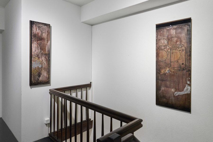 Exhibition views, Marie Matusz: Shift, Blue Velvet, Zurich, Switzerland, 2025. Photo Flavio Karrer.